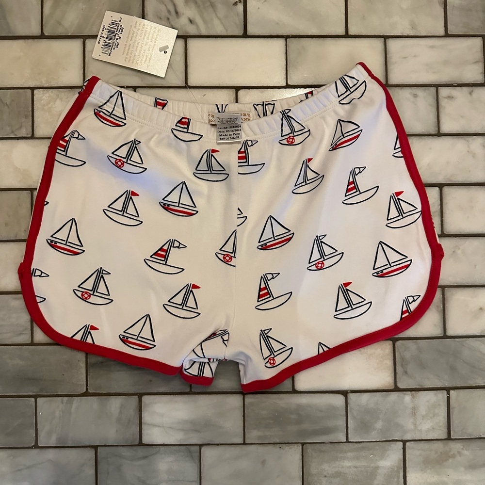 NWT girls 8 TBBC The Beaufort Bonnet Company Sailboat Print Shorts